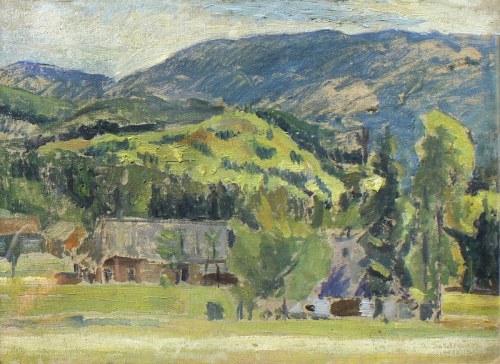 Kraków, zm. 1942, Tarnów), Pejzaż podgórski, 1930, Antoni Soldinger