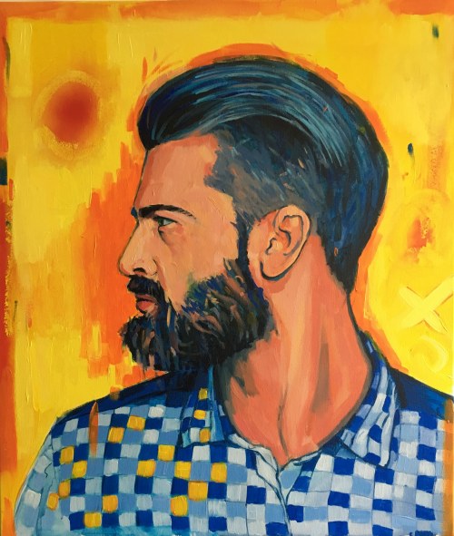 Men with orange sun, Tomasz Kokott
