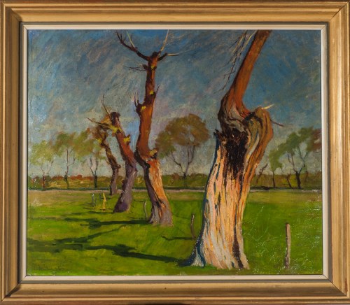Pejzaż nadwiślański, ok. 1920 r., Tadeusz Waśkowski