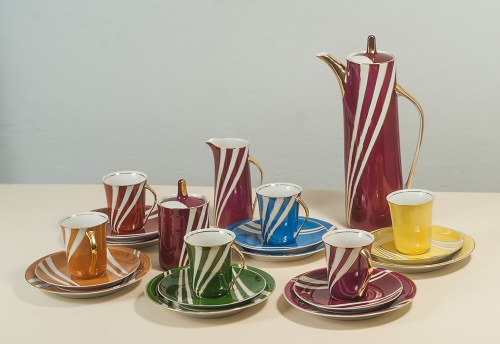 Serwis porcelanowy do kawy, ok. 1965 r., Wincenty Potacki