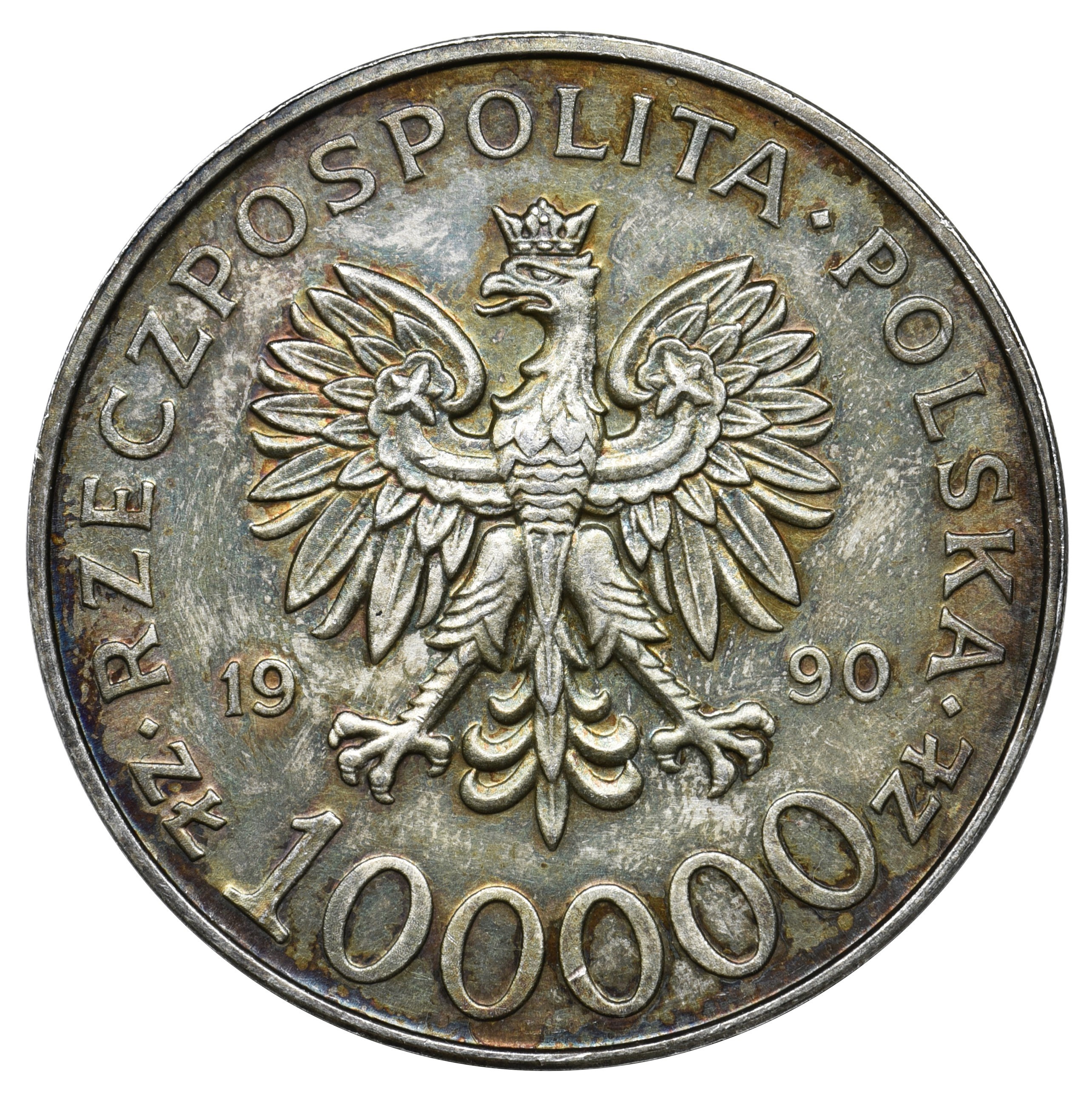 100.000 złotych 1990 Solidarność - TYP A