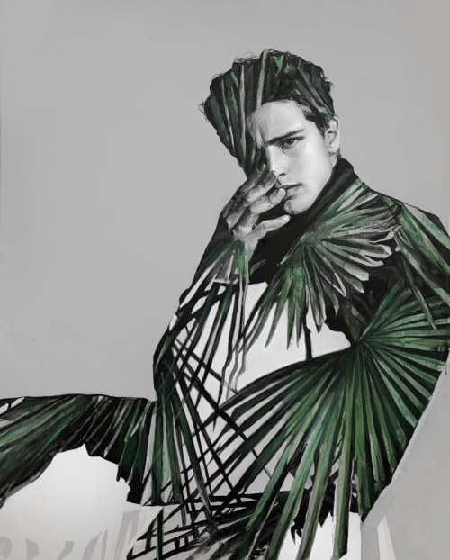 Boy in Palms, 2020, Łukasz Biliński