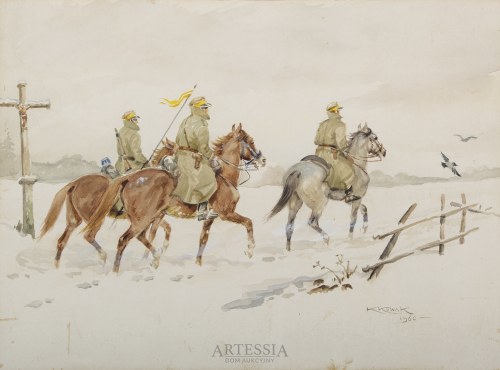 Patrol ułanów, 1960, Karol Kossak