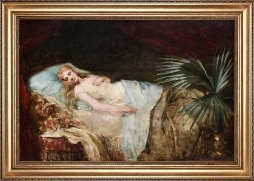 Śniąc na jawie, 1880., Hermann Schmiechen