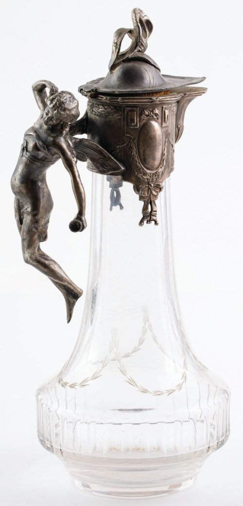 Niemcy, Geislingen, WMF, ok. 1900, Karafka Secesyjna