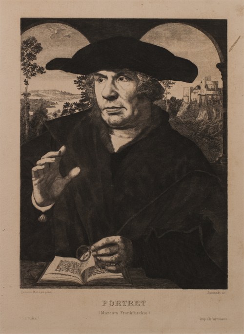 Portret uczonego - według obrazu Quentina MATSYSA (1466-1530);, Feliks Jasiński