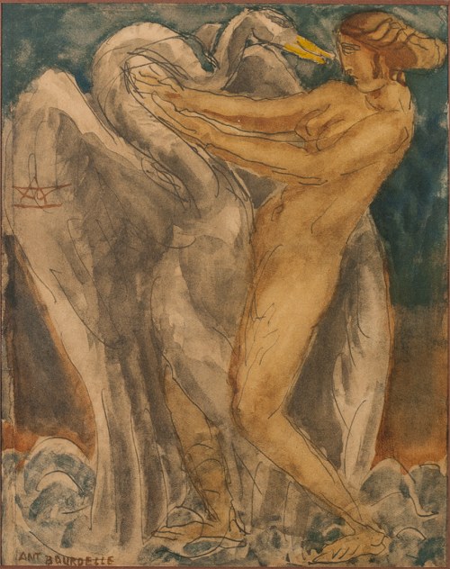Leda z łabędziem, ok. 1910, Antoine Bourdelle