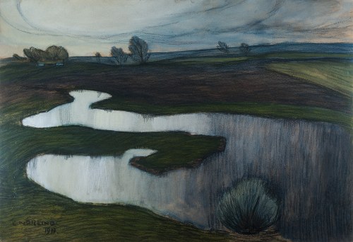 Pejzaż przedwieczorny, 1917, Ernst Norlind