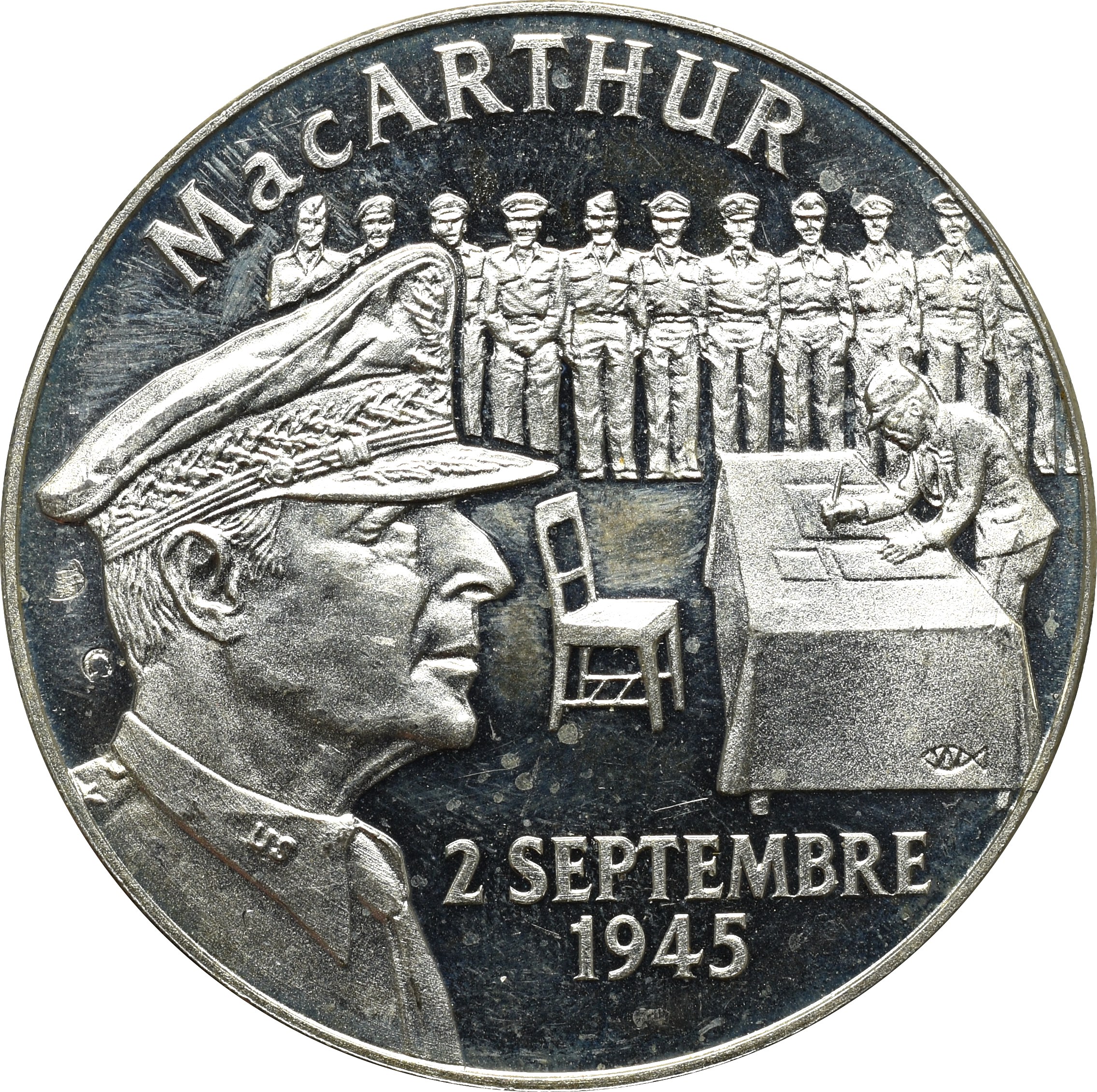 francja-medal-kapitulacja-japonii-srebro-aukcja-internetowa