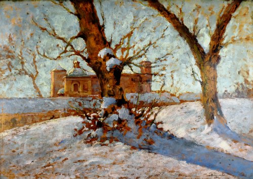 Pejzaż z zamkiem, 1937, Aleksander Boba