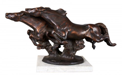Konie w galopie, 1927, Paolo Troubetzkoy