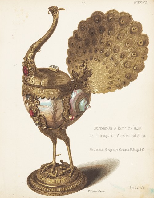 Roztruchan w kształcie pawia, 1853-1869, Schulz Gustav