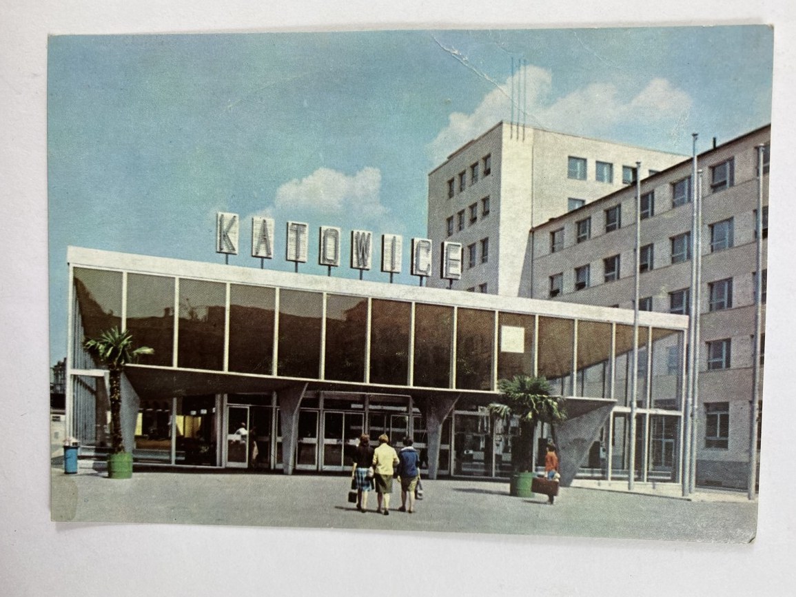 Karta pocztowa Katowice Dworzec PKP przy ul. Andrzeja Online auction