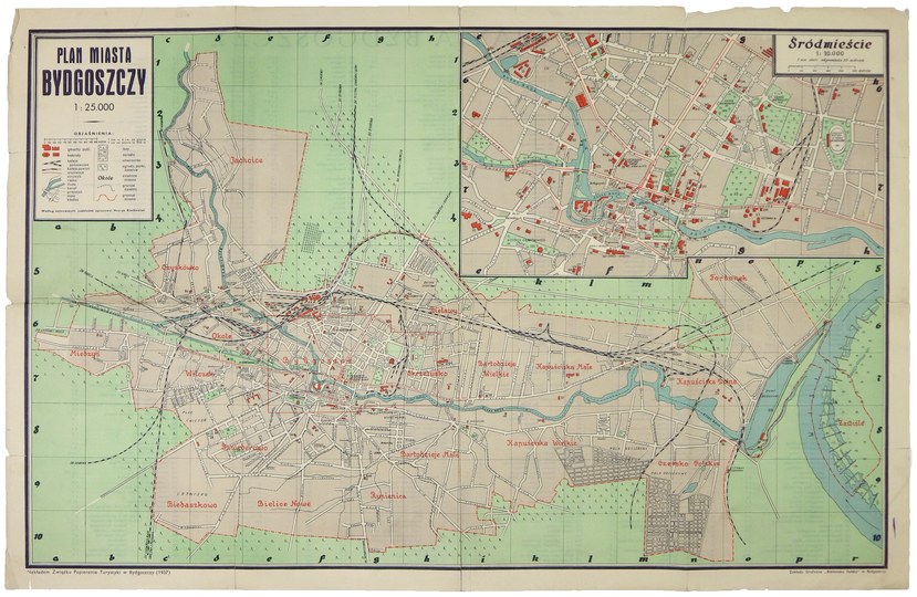 Bydgoszcz Plan Miasta Bydgoszczy Plan Barwny Form 405x645 Cm Aukcja Internetowa 4477