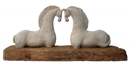 2 konie, 2019, Adam Kołakowski
