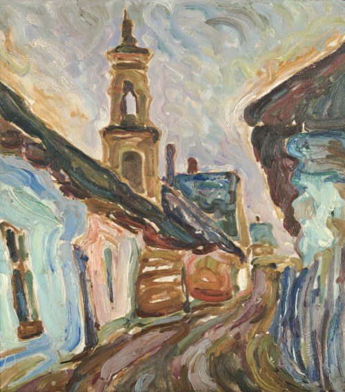 "Uliczka w Bieczu", Franciszek Jaźwiecki