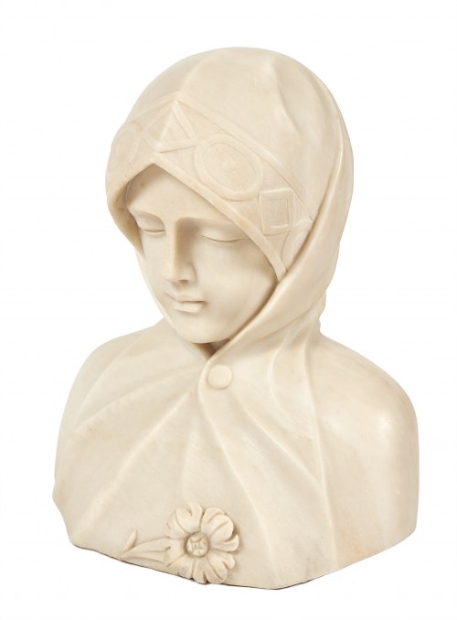 Popiersie młodej kobiety, przeł. XIX/XX w., Adolfo Cipriani