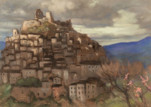 miasteczko Rocca Imperiale o zmierzchu, Kazimierz Stabrowski