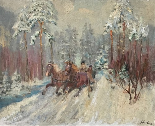 (1919-1992), "Konie kulig", Stanisław Kukla