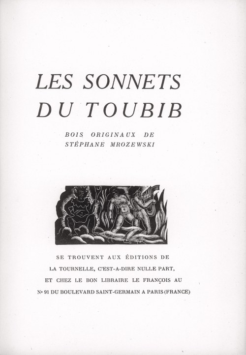 Les sonnets du Toubib. Bois originaux de Stephane Mrozewski, 1946, Stefan Mrożewski