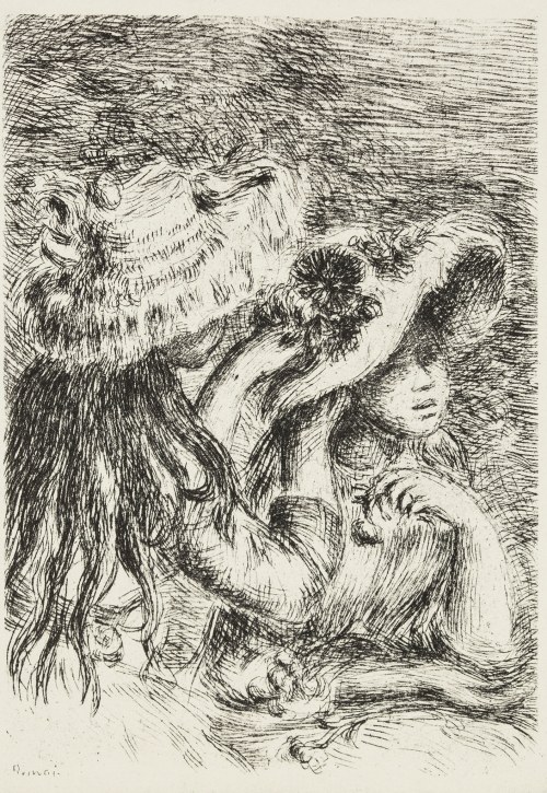 "Ozdabianie kapelusza", Pierre-Auguste Renoir