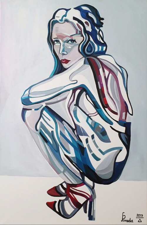 Kobieta w sukience, 2019, Paweł Porada