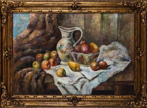 Martwa natura z jabłkami, Leonard Pękalski