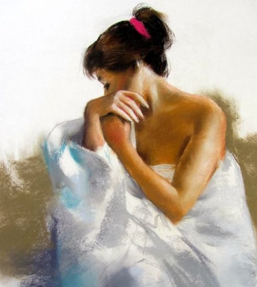 GILR WITH WHITE SARRONG, Domingo Alvarez Gomez