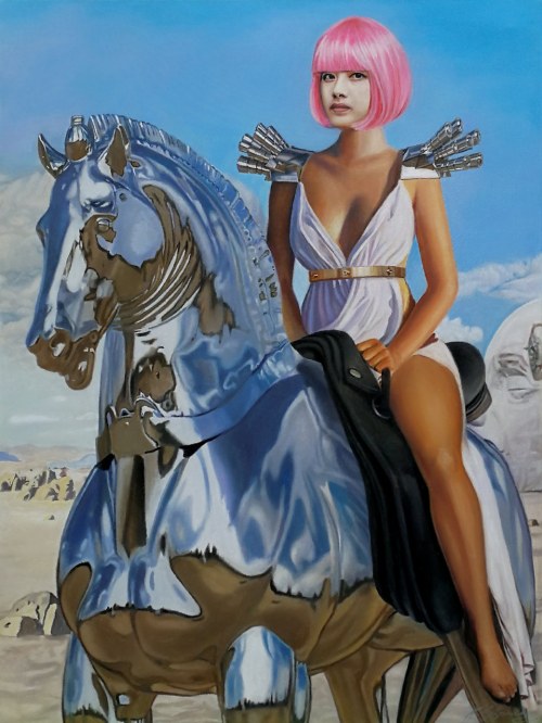 Rider With a Steele Horse, 2020, Kamila Stępniak