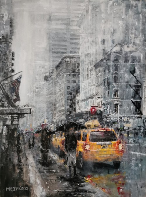 New York: Rainy day, Arkadiusz Mężyński