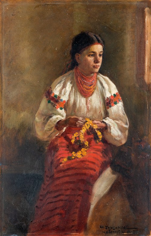 Młoda Hucułka, 1898, Stanisław Fabijański