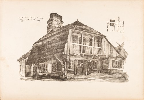Lublin. Domek mieszczański na Podzamczu, 1917, Jan Kanty Gumowski