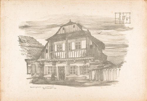 Lublin. Domek żydowski na Podzamczu, 1917, Jan Kanty Gumowski