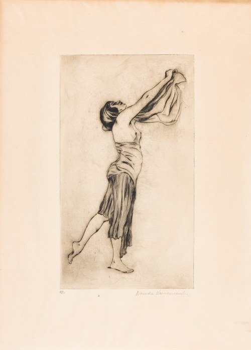 Tańcząca z szalem, ok. 1914, Wanda Korzeniowska