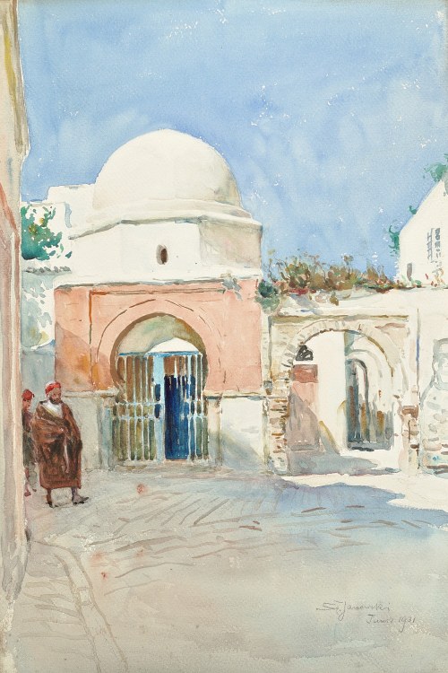 "Grobowiec marabuta w Tunisie", Stanisław Janowski