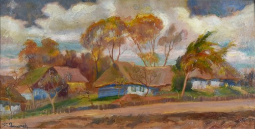 Wieś podkrakowska jesienią, przed 1918, Stanisław Paciorek