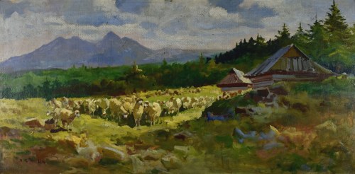 Pejzaż górski z owcami, Michał Stańko