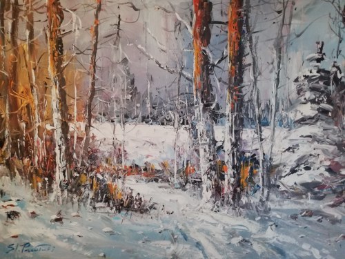 (ur.1953) "Pejzaż zimowy", Stanisław Przewłocki