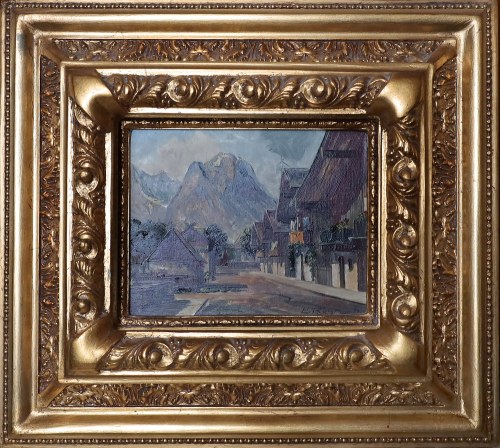 Pejzaż górski (Alpejskie miasteczko), 1911, Erica Richter
