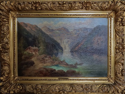 XIX / XX w. (?), Górskie jezioro, Otto Wildner