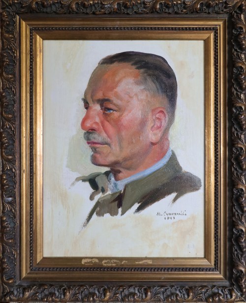 Portret Kazimierza Świtalskiego, współpracownika Józefa Piłsudskiego, 1934, Edmund Czarnecki
