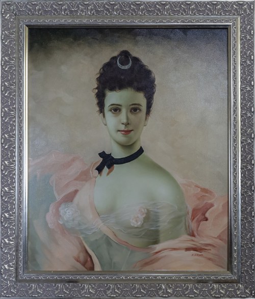 XX / XXI w., Portret czarnowłosej, Anton Graff
