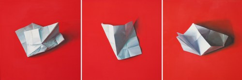 Z cyklu "Portrety kartek" (tryptyk), 2012, Agnieszka Sitko