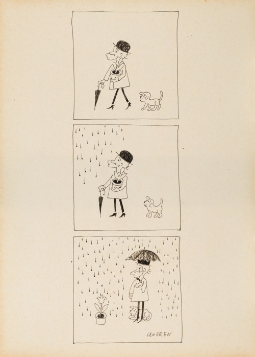 Filutek, ilustracja do czasopisma Przekrój nr 20 (Nr 2708) , 1997, Zbigniew Lengren
