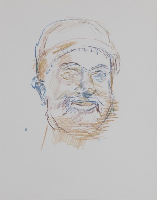 Z greckiego szkicownika: Głowa brodacza, Oskar Kokoschka