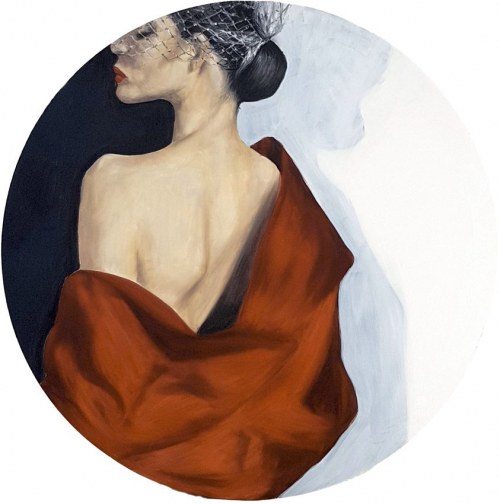 Red Dahlia, 2020 r., Joanna Zawadowicz-Mikołajczyk
