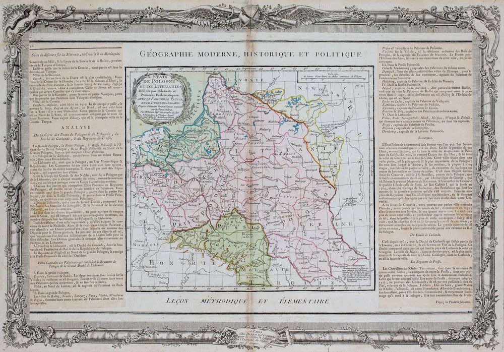 Mapa I RozbiÓr Polski Francja Paryż Louis Brion De La Tour 1786 Aukcja Internetowa 3012