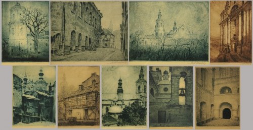 Widoki Przemyśla - zestaw 9 rycin z teki „Przemyśl”, Marian Stroński