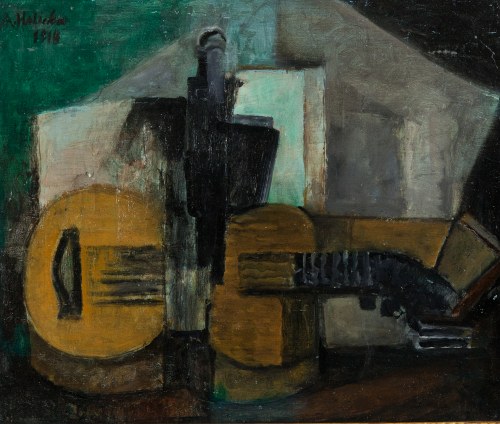 Martwa natura z gitarą , 1914, Alicja Halicka