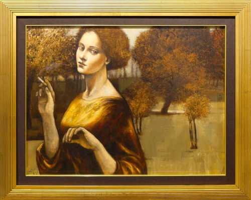 Kobieta z papierosem, 2013, Mira Skoczek-Wojnicka